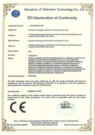 LVD certificate