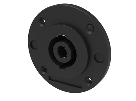 Four-pin audio socket - plastic round type