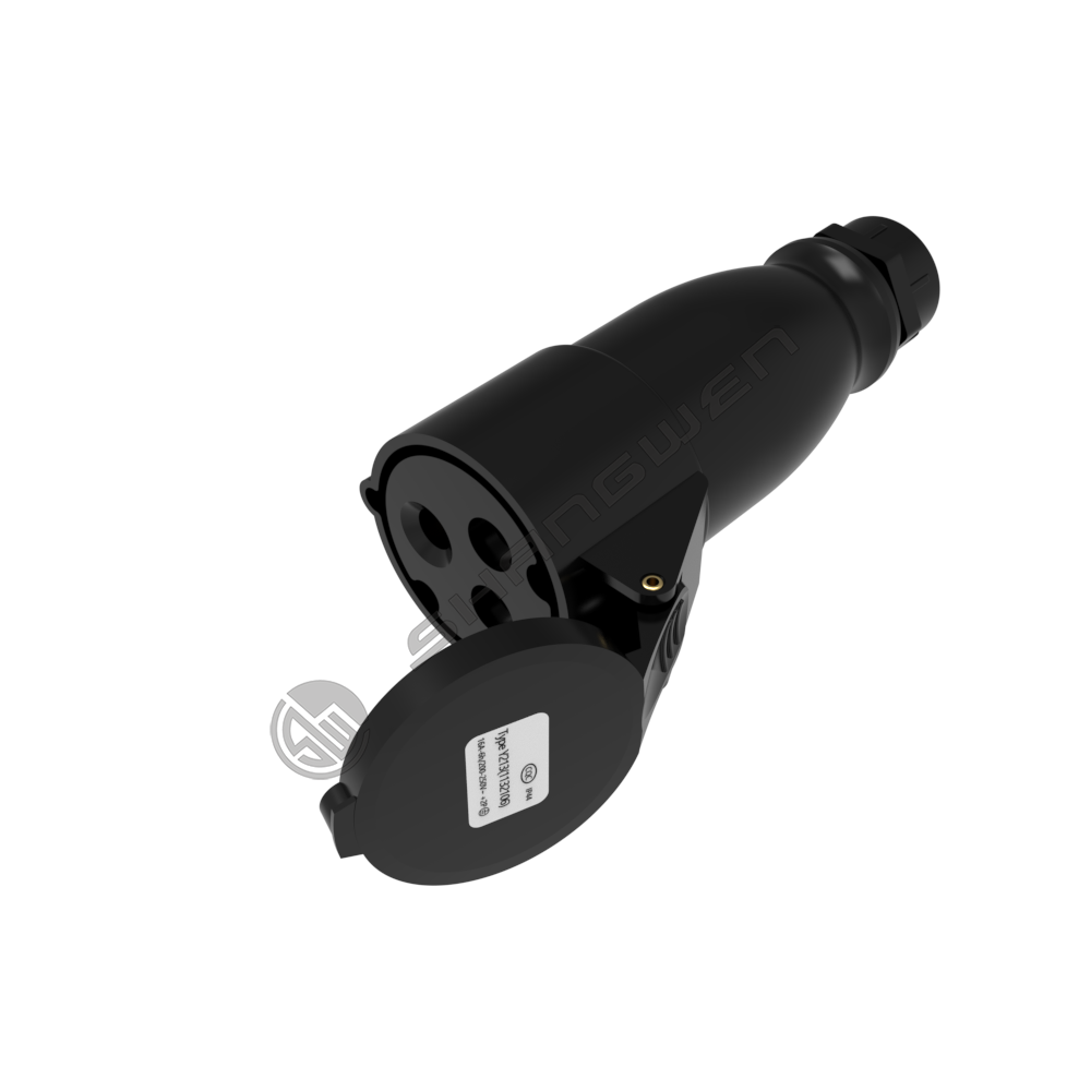 Black IP44 connector female