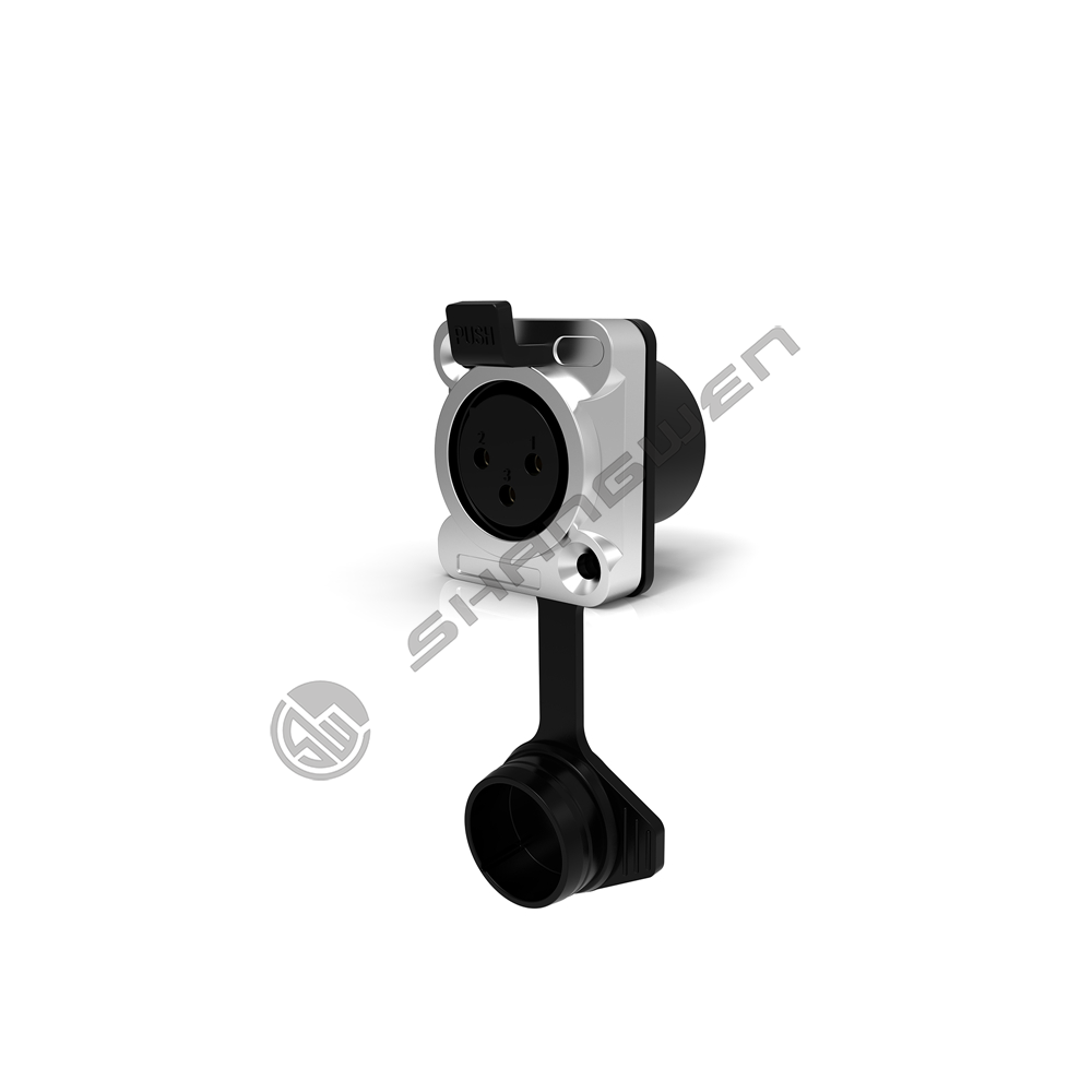 waterproof XLR 3pin  female socket(Silver)