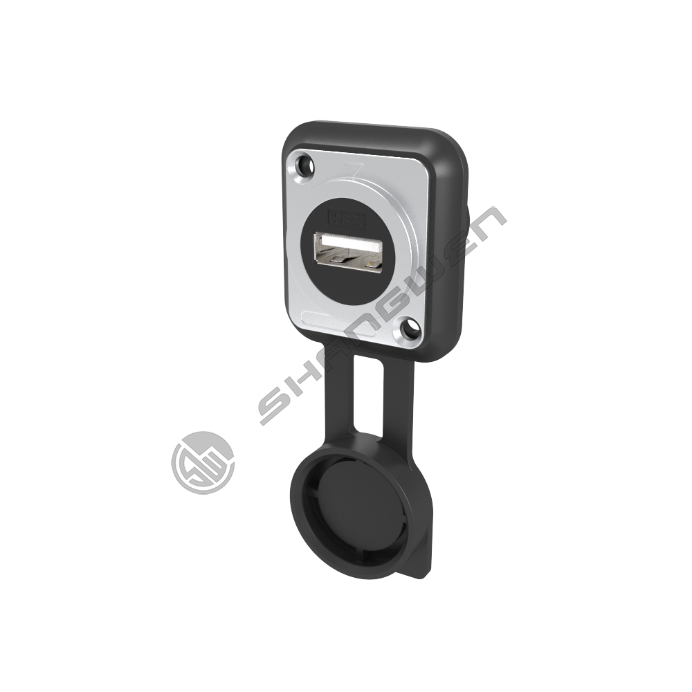USB2.0数据连接器方型银色