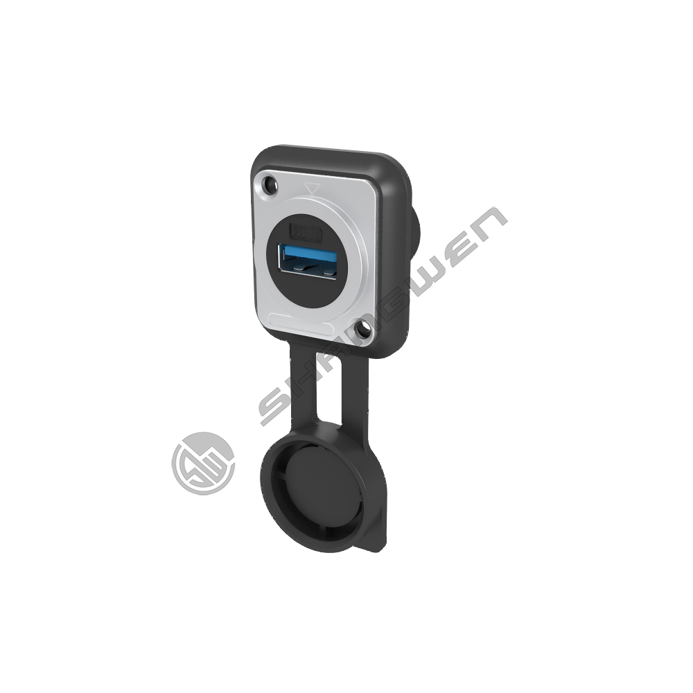 USB3.0数据连接器方型银色