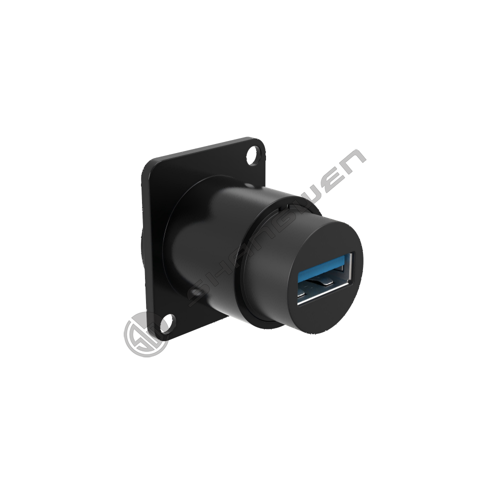 USB3.0 data connector square black
