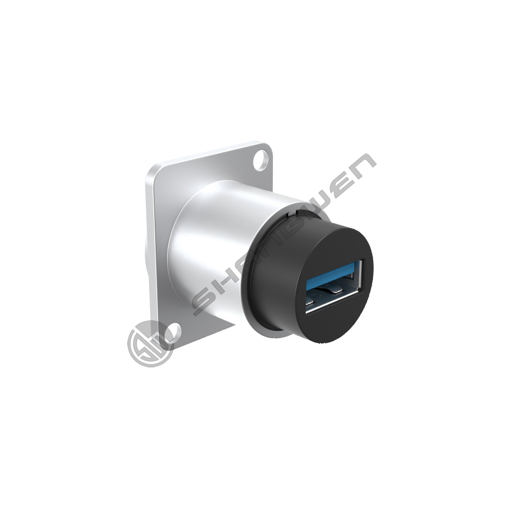 USB3.0数据连接器方型银色