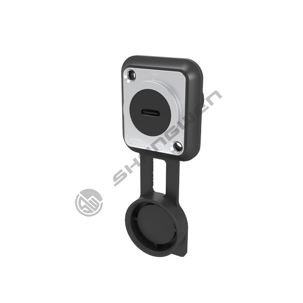 TYPE-C data connector square silver