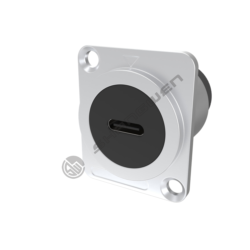 TYPE-C data connector square silver