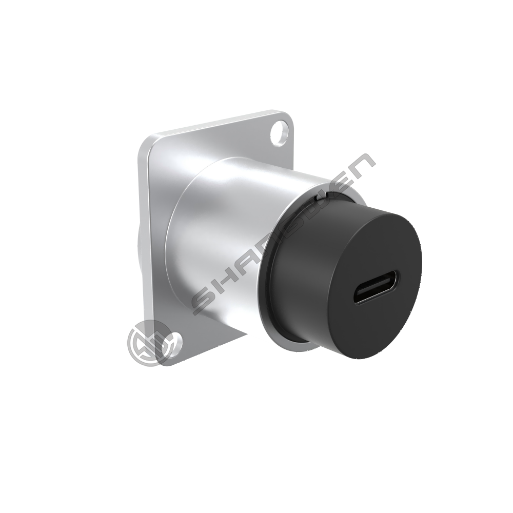 TYPE-C data connector square silver
