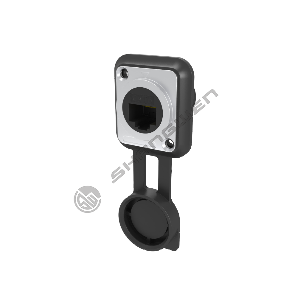 CAT6 Network Data Connector Square Silver