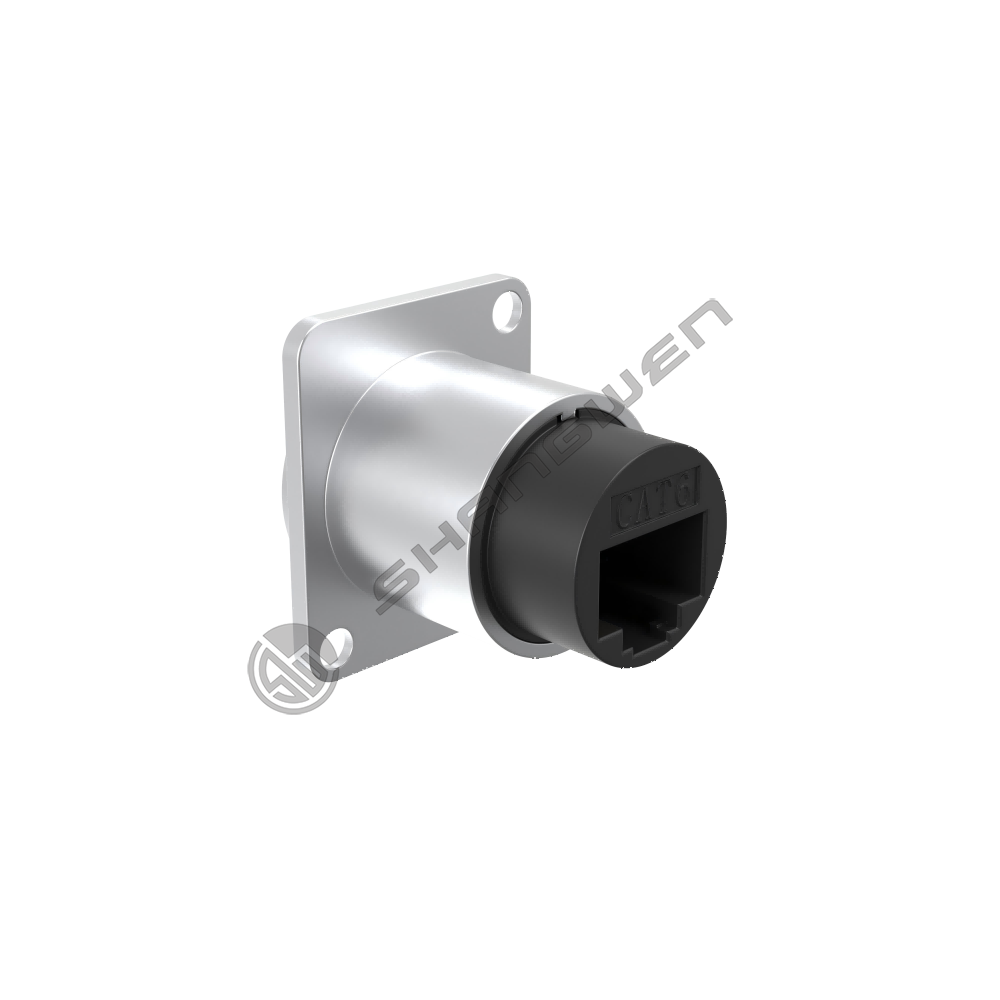 CAT6 Network Data Connector Square Silver