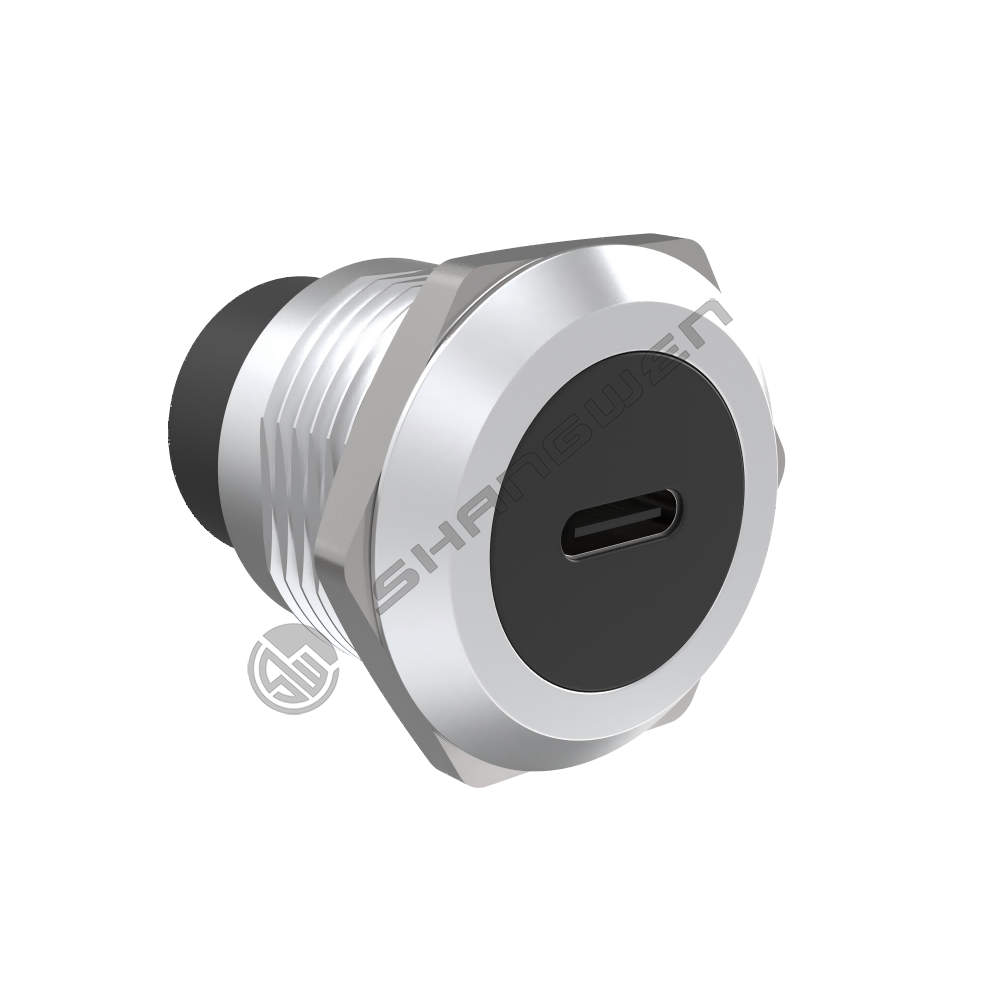 TYPE-C DATA CONNECTOR ROUND SILVER