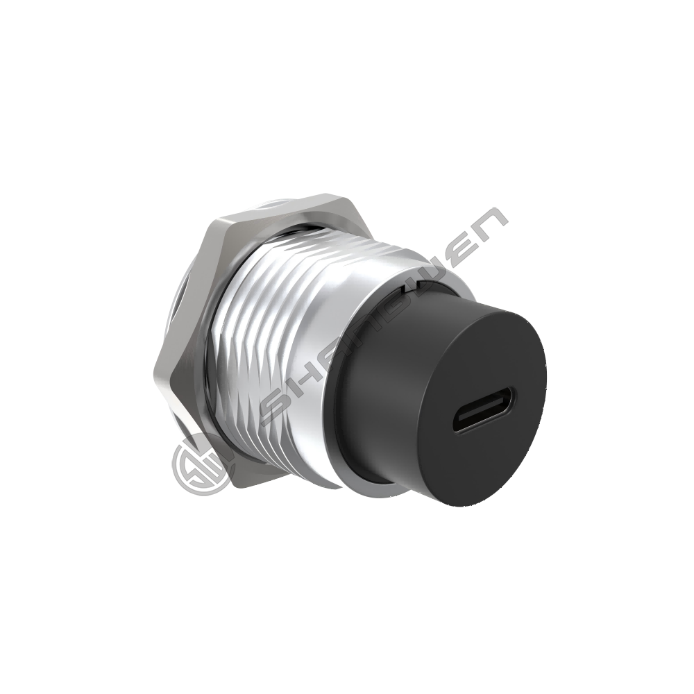 TYPE-C DATA CONNECTOR ROUND SILVER
