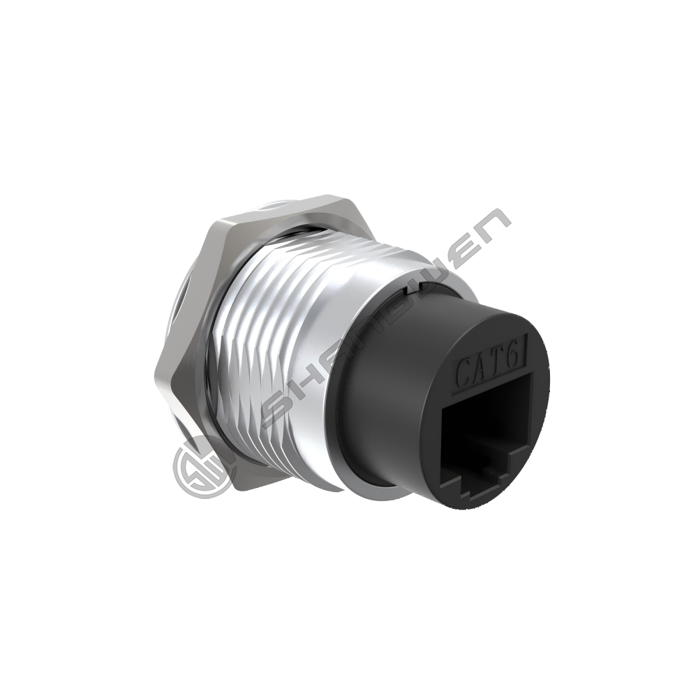 CAT6 Network Data Connector Round Silver