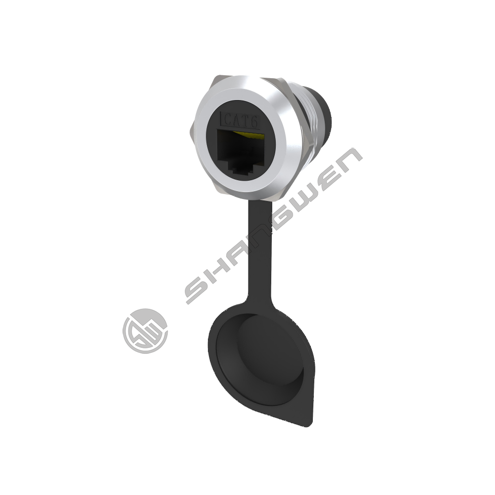 CAT6 Network Data Connector Round Silver