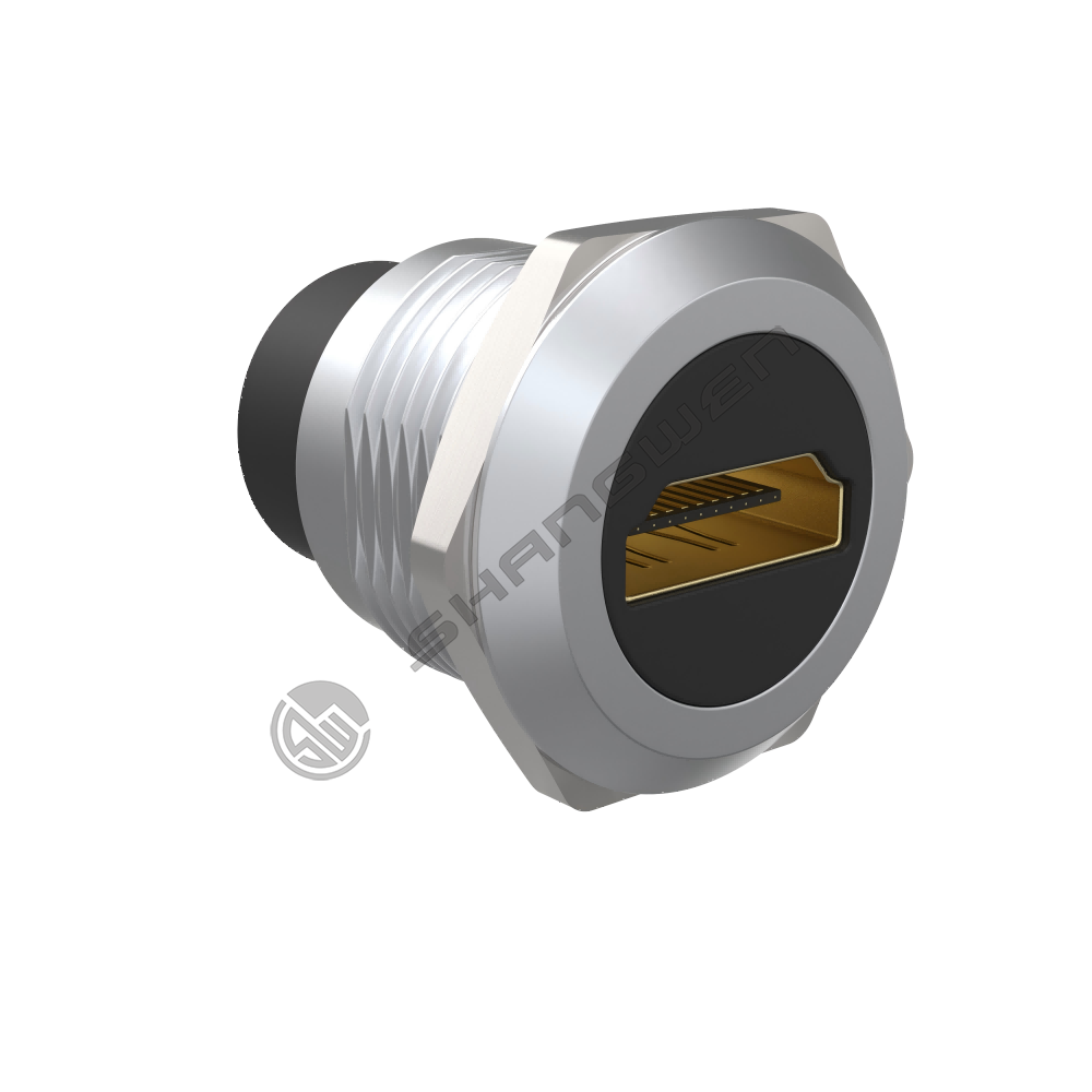 HDMI Data Connector Round Silver