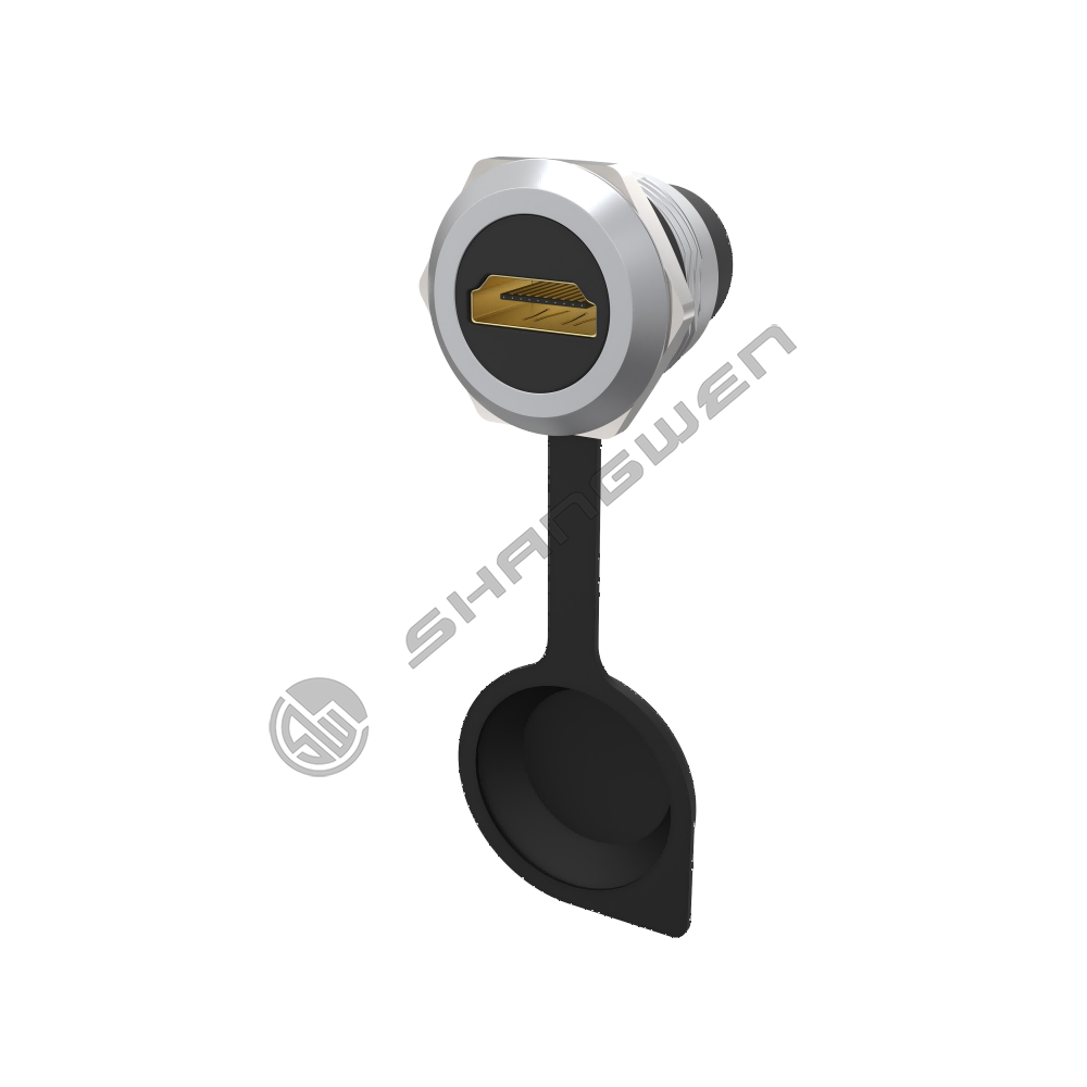 HDMI Data Connector Round Silver