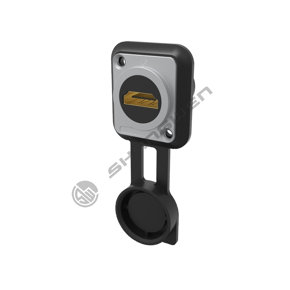 HDMI data connector square silver