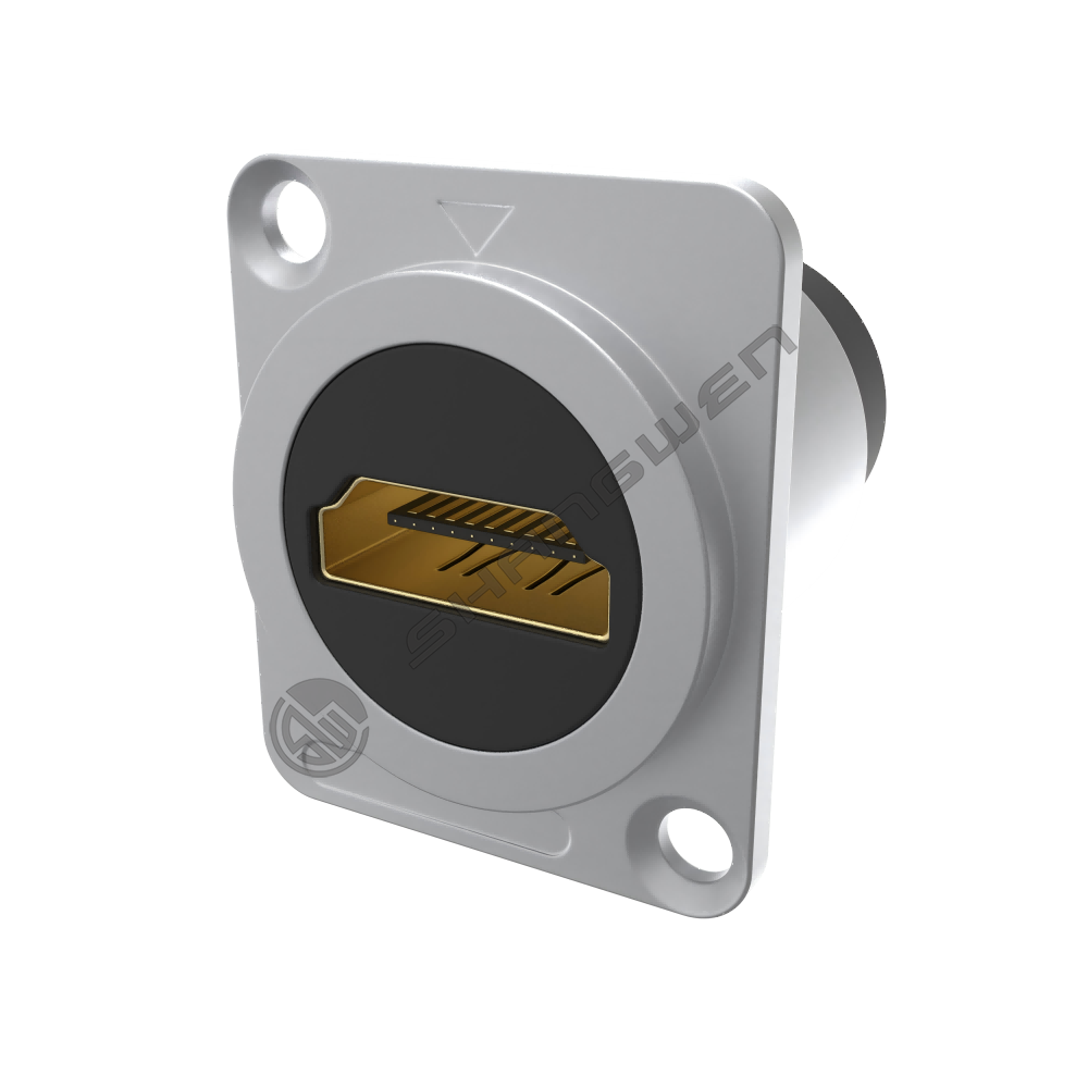 HDMI data connector square silver