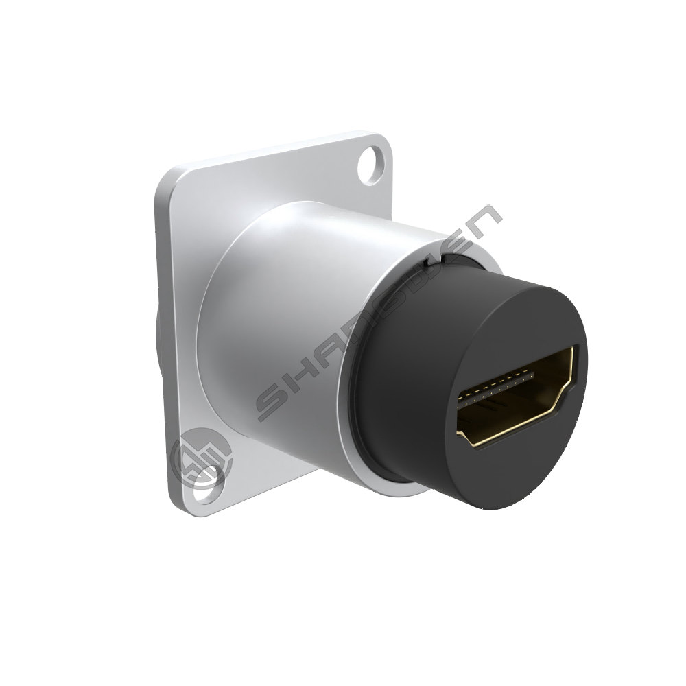HDMI data connector square silver