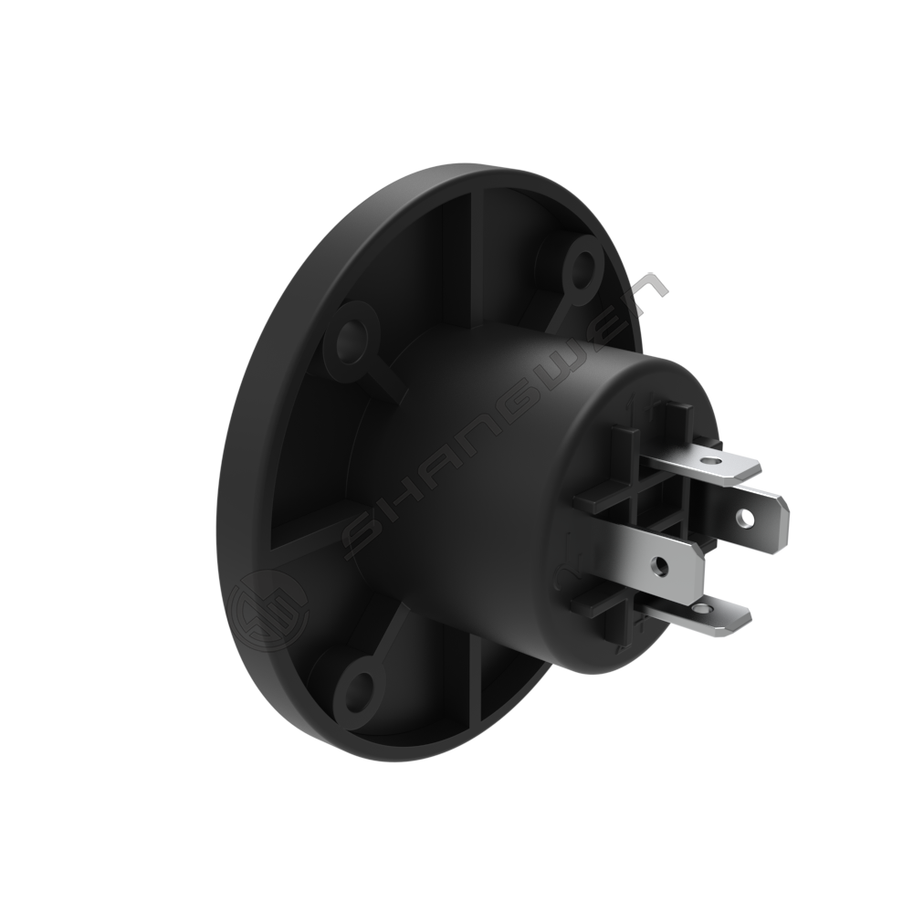 Four-pin audio socket - plastic round type