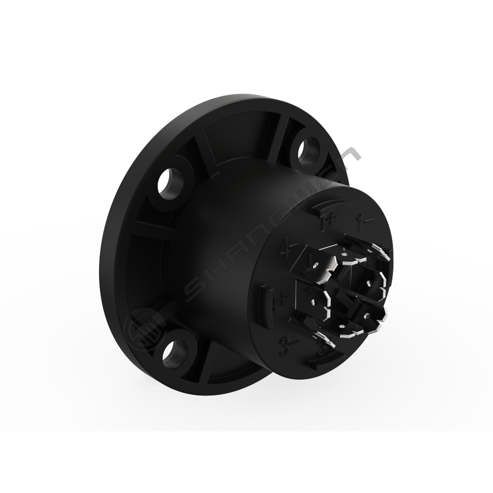 Eight-pin audio socket - plastic round type