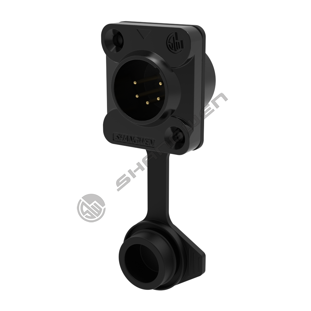waterproof XLR 5pin male socket(Black)