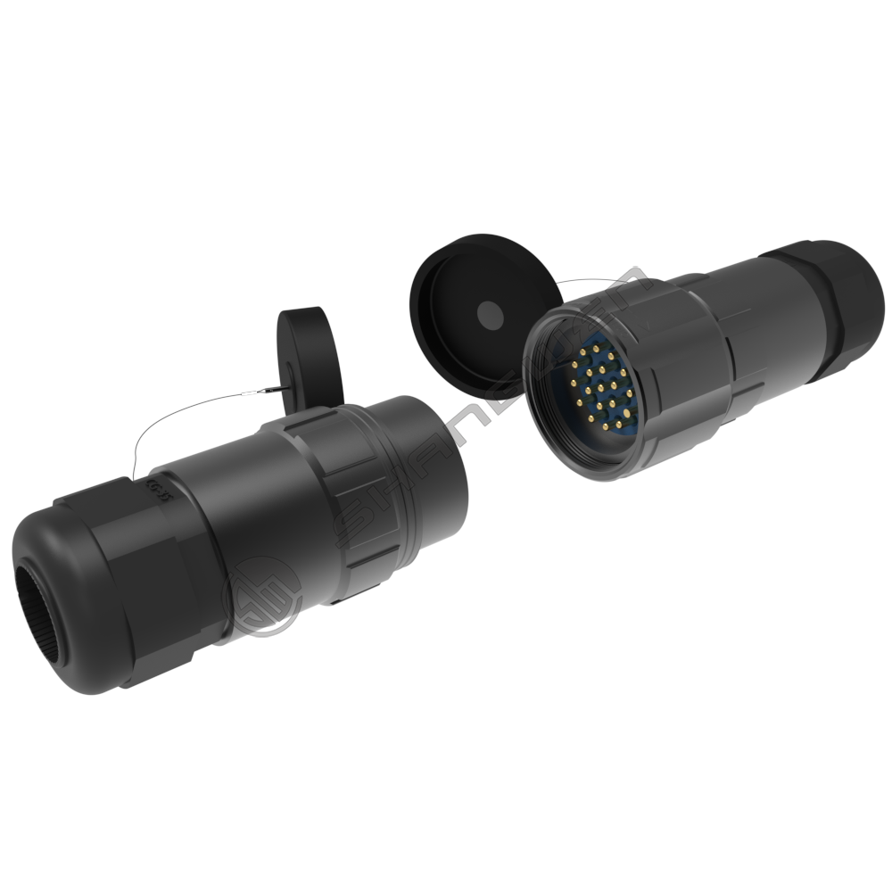 Socapex 19-pin connectors male