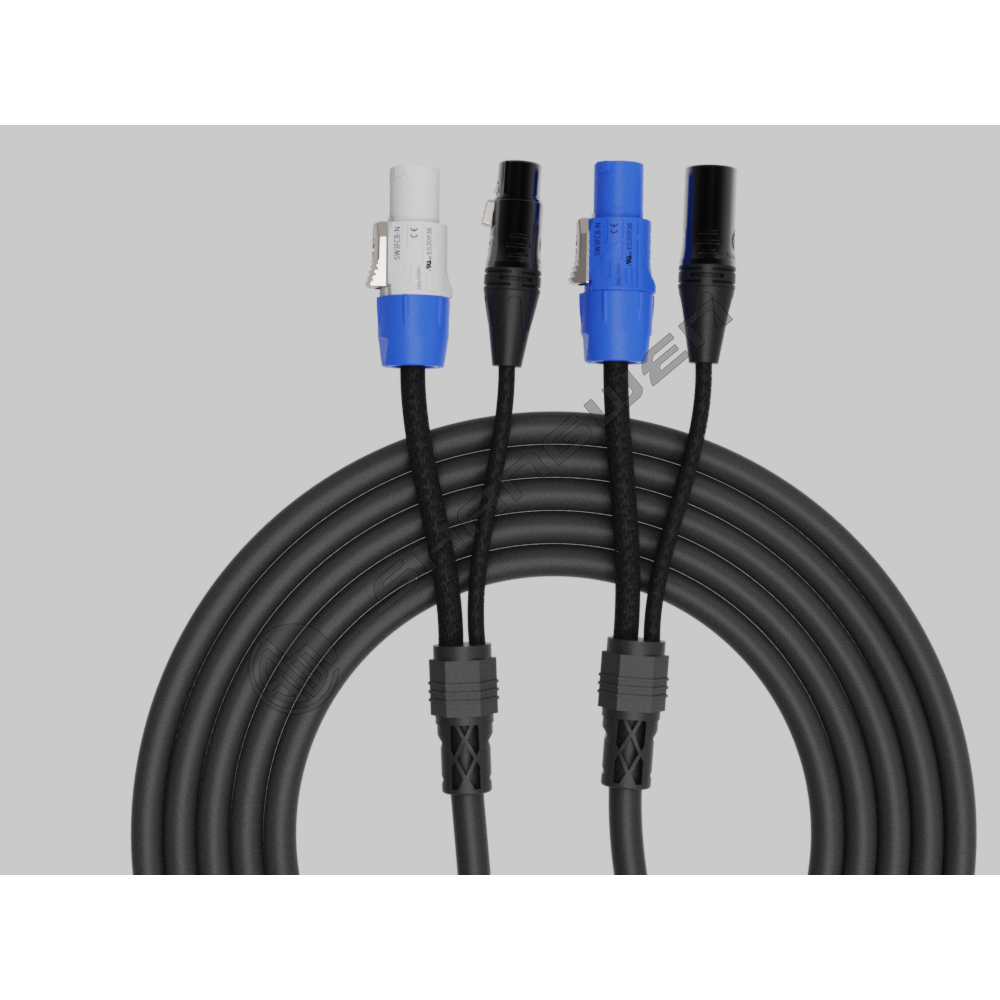 蓝白Power+DMX组合电缆