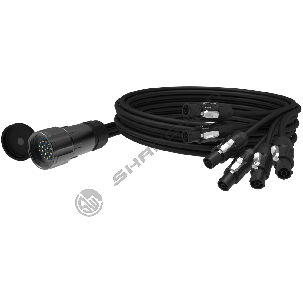 Socapex 19 core female connector is a six-point power plug