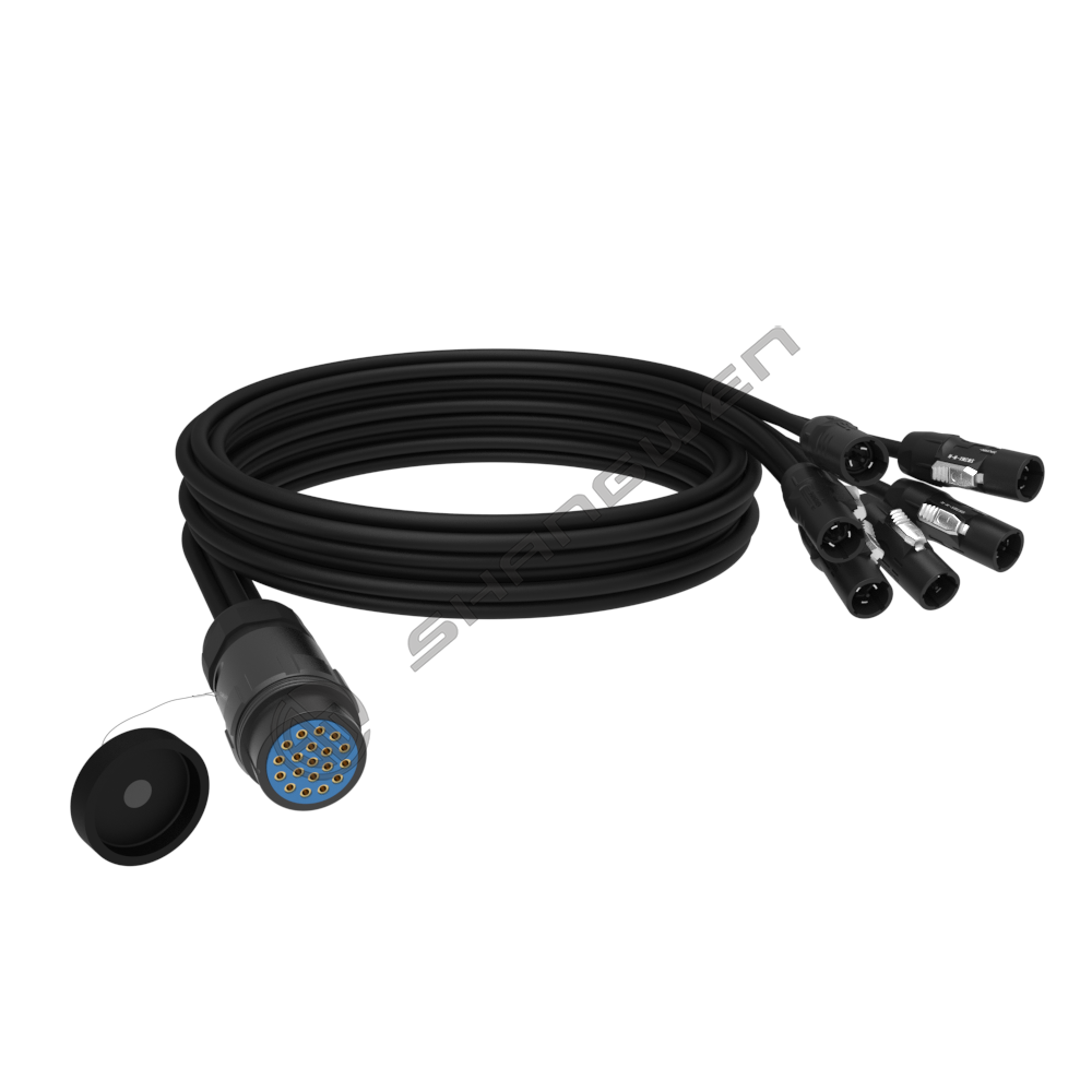 Socapex 19 core female connector is a six-point power plug