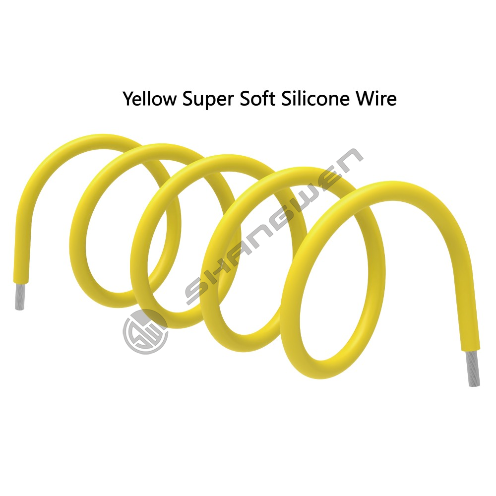 1X10AWG Yellow Extra-Soft Silicone Wire