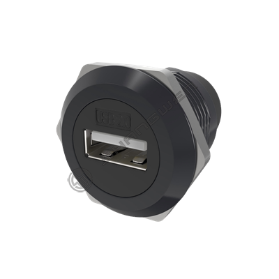 USB2.0数据连接器圆型黑色