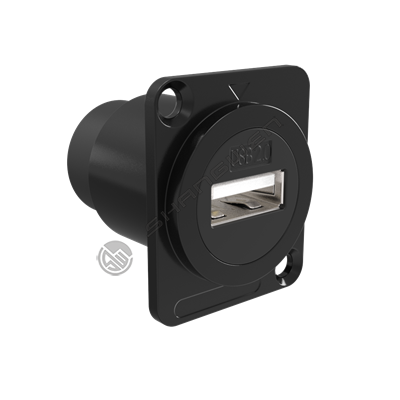 USB2.0数据连接器方型黑色