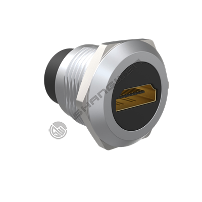 HDMI Data Connector Round Silver
