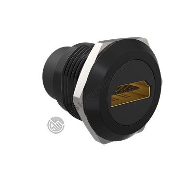 HDMI Data Connector Round Black