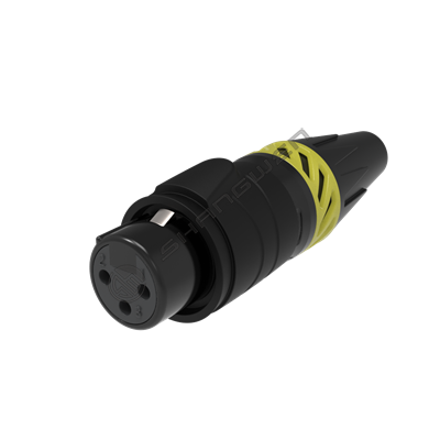 waterproof XLR 3pin  female plug(Black)