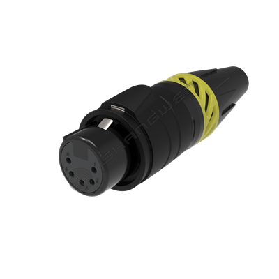 waterproof XLR 5pin female plug(Black)