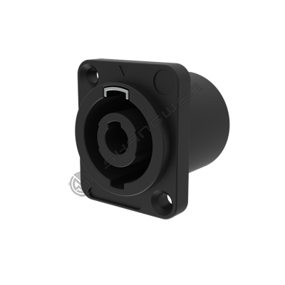 Four-core audio socket - plastic square type
