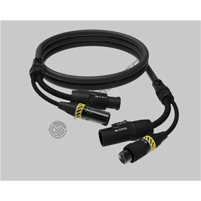 黑色户外Power+DMX组合电缆