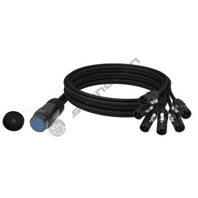 Socapex 19 core female connector is a six-point power plug