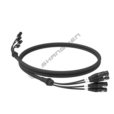 Multi channel snake shaped XLR cable 4, 6, 8, 16 channels